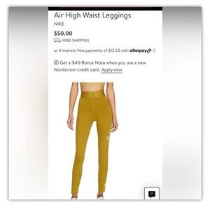 Nike Air Women's High-Waisted Graphic Leggings workout pants new